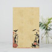 ハロウィンの魔法使いの文房具 便箋 (スタンド正面)