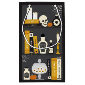 ハロウィンの魔法使いの本だなのギフトバッグ スモールペーパーバッグ (裏面)