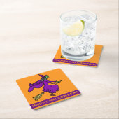 ハロウィンの魔法使いの漫画 スクエアペーパーコースター (インサイチュ)