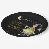 ハロウィンの魔法使いの紙皿 ペーパープレート (アングル)