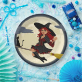 ハロウィンの魔法使いの紙皿 ペーパープレート (パーティー)