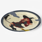 ハロウィンの魔法使いの紙皿 ペーパープレート (アングル)