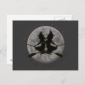 ハロウィンの魔法使いの郵便はがき ポストカード (正面/裏面)