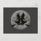 ハロウィンの魔法使いの郵便はがき ポストカード (正面)