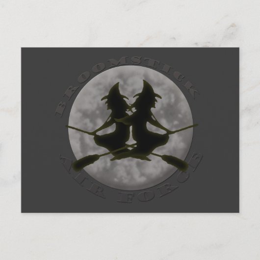 ハロウィンの魔法使いの郵便はがき ポストカード (正面)