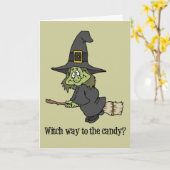 ハロウィンの魔法使いカード カード (黄色い花)