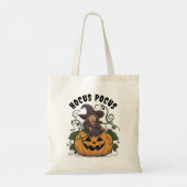 ハロウィンの魔法使い おもしろTシャツ トートバッグ (裏面)