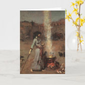 ハロウィンの魔法使い カード (黄色い花)