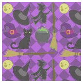 ハロウィンの魔法使い ファブリック (クローズアップ)
