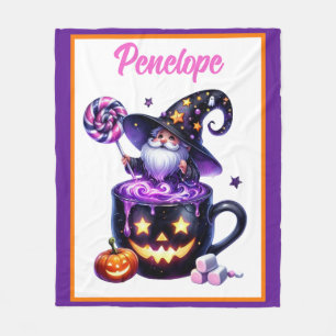 ハロウィンの魔法使い ポンプキンマグ ラリポップ マジック フリースブランケット