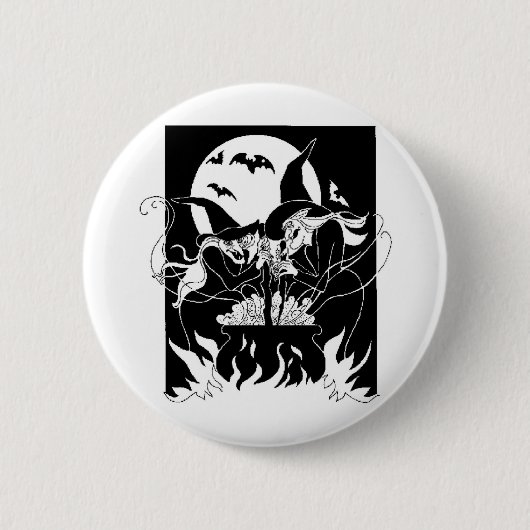 ハロウィンの魔法使い 缶バッジ (正面)