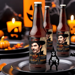 ハロウィンの魔術師の秘密で悪魔的に醸造 ビールラベル