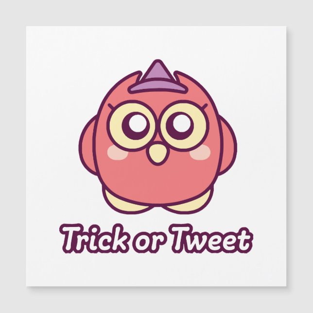 ハロウィンの鳥好きのかわいいフクロウの魔女 (正面)