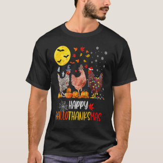ハロウィンの鶏 ハッピーハロウィン 感謝祭の秋 Tシャツ