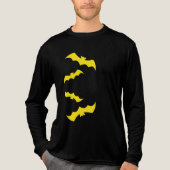 ハロウィンの黄色いコウモリ トライブレンドＴシャツ (正面)