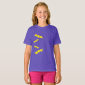 ハロウィンの黄色いコウモリ Tシャツ (正面フル)
