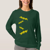 ハロウィンの黄色いコウモリ Tシャツ (正面)
