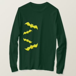 ハロウィンの黄色いコウモリ Tシャツ
