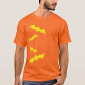 ハロウィンの黄色いコウモリ Tシャツ (正面)