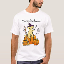 ハロウィンの黄色いラブラドールの漫画2 Tシャツ
