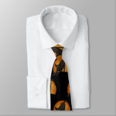 ハロウィンの黒いsphynx猫のタイ ネクタイ (タイ)