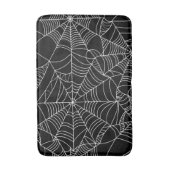 ハロウィンの黒と白のクモの巣 バスマット (正面縦)