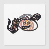 ハロウィンの黒猫とカラス (正面)