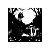 ハロウィンの黒猫と毒キノコ 1 ラバースタンプ (インプリント)