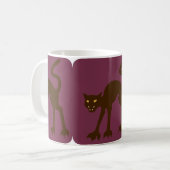 ハロウィンの黒猫のマグ コーヒーマグカップ (正面左)