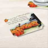 ハロウィンの黒猫のヴィンテージの紙のコースター ペーパーコースター (アングル)