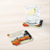 ハロウィンの黒猫のヴィンテージの紙のコースター ペーパーコースター (インサイチュ)