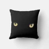 ハロウィンの黒猫は装飾用クッションを注目します クッション (裏面)