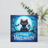 ハロウィンの黒猫 カード (スタンド正面)