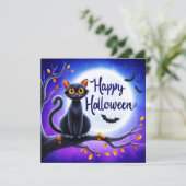 ハロウィンの黒猫 カード (スタンド正面)