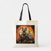ハロウィンの黒猫 トートバッグ (裏面)