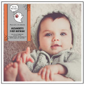 ハロウィンの1歳の誕生日招待状 かわいいおばけ 招待状