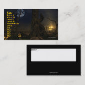 ハロウィンの2009年の名刺のテンプレート 名刺 (正面/裏面)