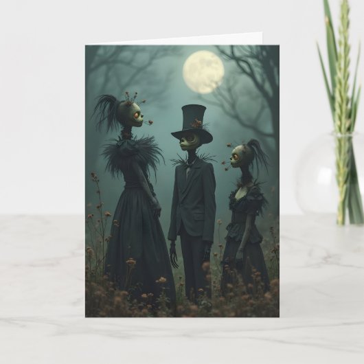 ハロウィンの3つの人影 シーズンカード (正面)