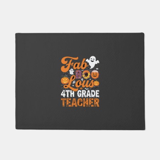 ハロウィンの4年生の先生 - Fab-BOO-Lous ドアマット (正面)