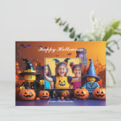 ハロウィンの"レンガまたは治療" カード (スタンド正面)