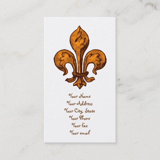 ハロウィンの（紋章の）フラ・ダ・リ 名刺 (正面)