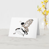 ハロウィンのFaery カード (黄色い花)