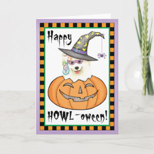 ハロウィンのSamoyed カード
