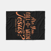 ハロウィンはあなた秋の間イエス・マタイ・キリスト フリースブランケット (正面(横))