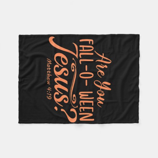 ハロウィンはあなた秋の間イエス・マタイ・キリスト フリースブランケット (正面(横))