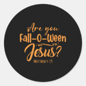 ハロウィンはあなた秋の間イエス・マタイ・キリスト ラウンドシール (正面)