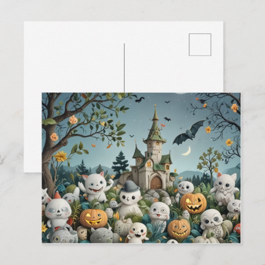 ハロウィンはがき ポストカード (正面/裏面)