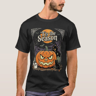 ハロウィンはこの季節のかぼちゃ猫デザイン_1 Tシャツ