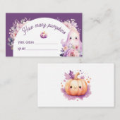 ハロウィンはカボチャの赤ちゃんシャワーの数を推測 エンクロージャーカード (正面/裏面)