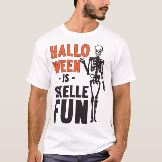 ハロウィンはスケルファンです Tシャツ (正面)